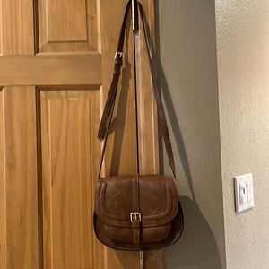 Faux Leather Saddle Purse NWT